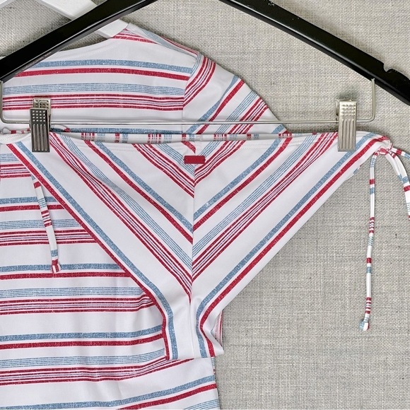 ROXY 2 Piece Bathing Suit Top Tee Bikini Bottom UPF 50+ Fabric Junior's Medium - Picture 5 of 16